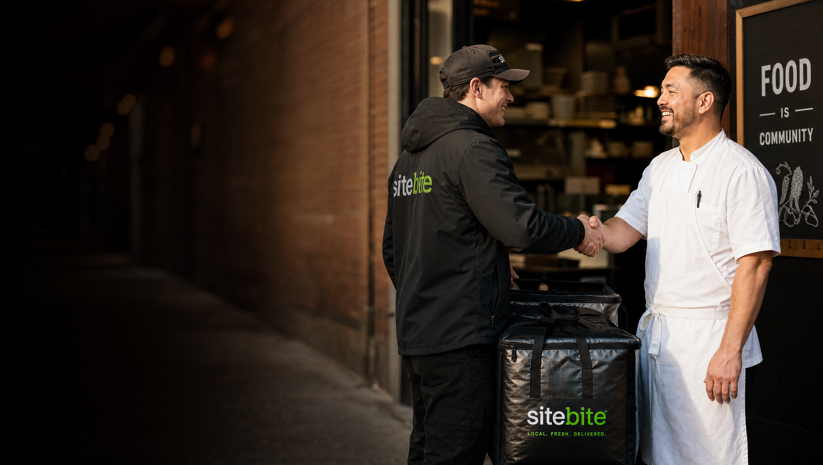 Sitebite operator with a local caterer partner