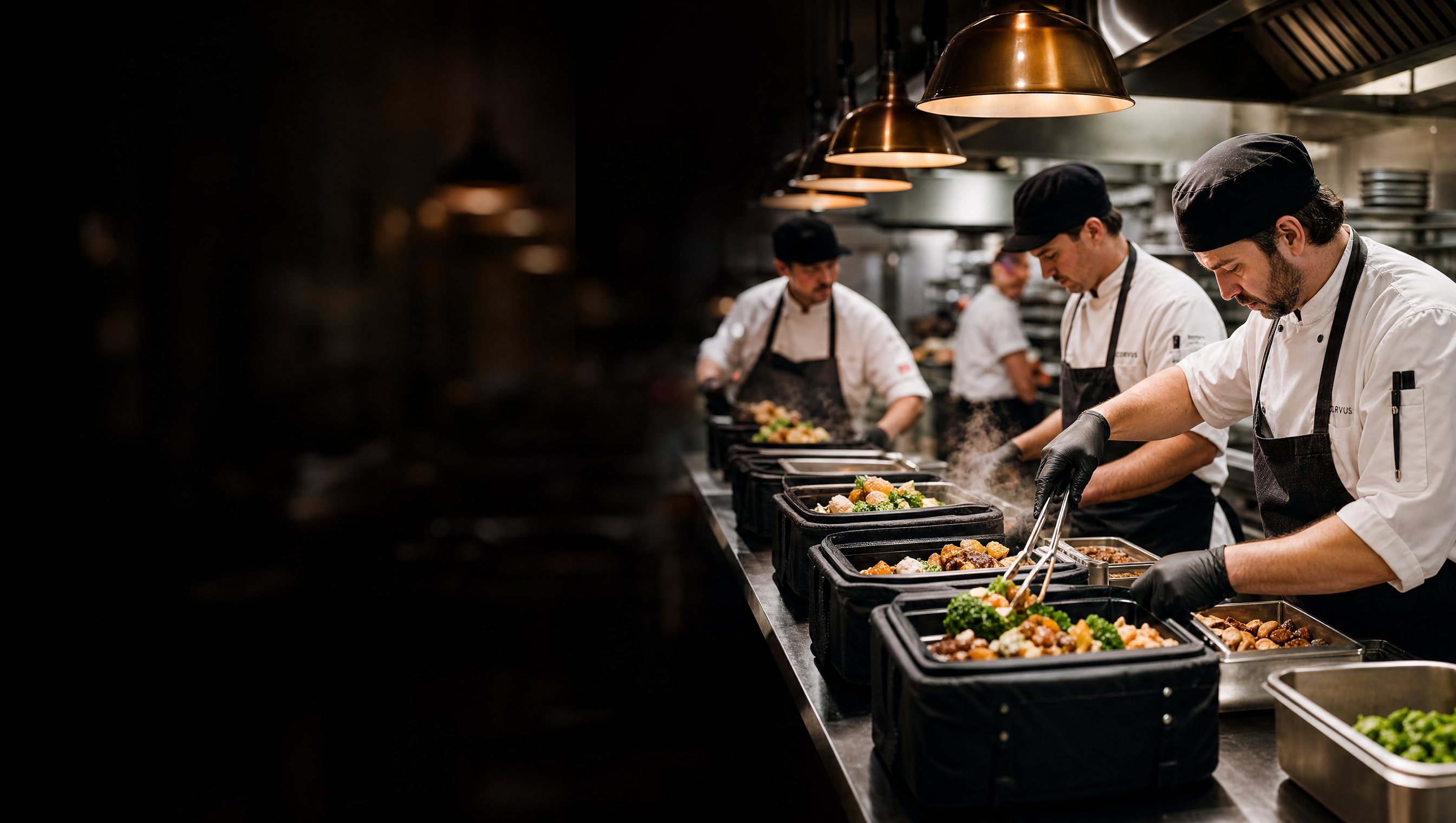 Local caterers prepping meals